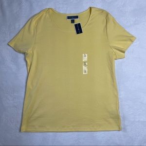 Womens Karen Scott Short Sleeve Scoop Neck Top NWT